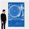 Picture of Blue Print Vinyl II _GroupedProduct_Rectangle_Portrait_Photography _GroupedProduct_Rectangle_Portrait_Canvas_