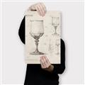 Picture of Sketch of a Wine Glass _GroupedProduct_Rectangle_Portrait_Canvas_