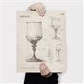 Picture of Sketch of a Wine Glass _GroupedProduct_Rectangle_Portrait_Canvas_