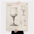 Picture of Sketch of a Wine Glass _GroupedProduct_Rectangle_Portrait_Canvas_