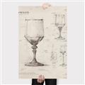 Picture of Sketch of a Wine Glass _GroupedProduct_Rectangle_Portrait_Canvas_