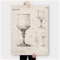 Picture of Sketch of a Wine Glass _GroupedProduct_Rectangle_Portrait_Canvas_