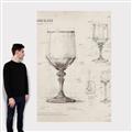 Picture of Sketch of a Wine Glass _GroupedProduct_Rectangle_Portrait_Canvas_
