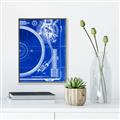 Picture of Blue Print Vinyl I _GroupedProduct_Rectangle_Portrait_Photography _GroupedProduct_Rectangle_Portrait_Canvas_Framed_