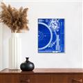 Picture of Blue Print Vinyl I _GroupedProduct_Rectangle_Portrait_Photography _GroupedProduct_Rectangle_Portrait_Canvas_Framed_