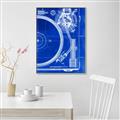 Picture of Blue Print Vinyl I _GroupedProduct_Rectangle_Portrait_Photography _GroupedProduct_Rectangle_Portrait_Canvas_Framed_