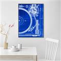 Picture of Blue Print Vinyl I _GroupedProduct_Rectangle_Portrait_Photography _GroupedProduct_Rectangle_Portrait_Canvas_Framed_