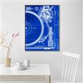 Picture of Blue Print Vinyl I _GroupedProduct_Rectangle_Portrait_Photography _GroupedProduct_Rectangle_Portrait_Canvas_Framed_