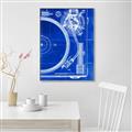 Picture of Blue Print Vinyl I _GroupedProduct_Rectangle_Portrait_Photography _GroupedProduct_Rectangle_Portrait_Canvas_Framed_