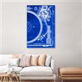 Picture of Blue Print Vinyl I _GroupedProduct_Rectangle_Portrait_Photography _GroupedProduct_Rectangle_Portrait_Canvas_Framed_