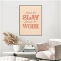 Picture of Born to Slay, Forced to Work _GroupedProduct_Rectangle_Portrait_Canvas_Framed_