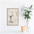 Picture of Sketch of a Wine Glass _GroupedProduct_Rectangle_Portrait_Canvas_Framed_