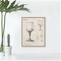 Picture of Sketch of a Wine Glass _GroupedProduct_Rectangle_Portrait_Canvas_Framed_