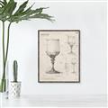 Picture of Sketch of a Wine Glass _GroupedProduct_Rectangle_Portrait_Canvas_Framed_