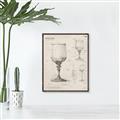 Picture of Sketch of a Wine Glass _GroupedProduct_Rectangle_Portrait_Canvas_Framed_