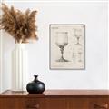 Picture of Sketch of a Wine Glass _GroupedProduct_Rectangle_Portrait_Canvas_Framed_