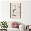 Picture of Sketch of a Wine Glass _GroupedProduct_Rectangle_Portrait_Canvas_Framed_