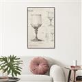 Picture of Sketch of a Wine Glass _GroupedProduct_Rectangle_Portrait_Canvas_Framed_