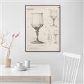 Picture of Sketch of a Wine Glass _GroupedProduct_Rectangle_Portrait_Canvas_Framed_