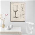 Picture of Sketch of a Wine Glass _GroupedProduct_Rectangle_Portrait_Canvas_Framed_