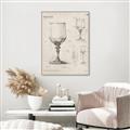 Picture of Sketch of a Wine Glass _GroupedProduct_Rectangle_Portrait_Canvas_Framed_