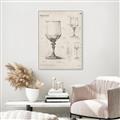 Picture of Sketch of a Wine Glass _GroupedProduct_Rectangle_Portrait_Canvas_Framed_