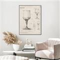 Picture of Sketch of a Wine Glass _GroupedProduct_Rectangle_Portrait_Canvas_Framed_
