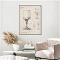 Picture of Sketch of a Wine Glass _GroupedProduct_Rectangle_Portrait_Canvas_Framed_