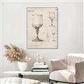 Picture of Sketch of a Wine Glass _GroupedProduct_Rectangle_Portrait_Canvas_Framed_