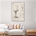 Picture of Sketch of a Wine Glass _GroupedProduct_Rectangle_Portrait_Canvas_Framed_