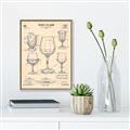 Picture of The Anatomy of a Wine Glass _GroupedProduct_Rectangle_Portrait_Canvas_Framed_