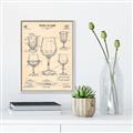 Picture of The Anatomy of a Wine Glass _GroupedProduct_Rectangle_Portrait_Canvas_Framed_
