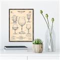 Picture of The Anatomy of a Wine Glass _GroupedProduct_Rectangle_Portrait_Canvas_Framed_