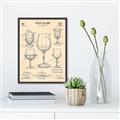 Picture of The Anatomy of a Wine Glass _GroupedProduct_Rectangle_Portrait_Canvas_Framed_