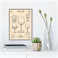 Picture of The Anatomy of a Wine Glass _GroupedProduct_Rectangle_Portrait_Canvas_Framed_