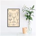 Picture of The Anatomy of a Wine Glass _GroupedProduct_Rectangle_Portrait_Canvas_Framed_