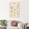 Picture of The Anatomy of a Wine Glass _GroupedProduct_Rectangle_Portrait_Canvas_Framed_
