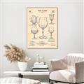 Picture of The Anatomy of a Wine Glass _GroupedProduct_Rectangle_Portrait_Canvas_Framed_