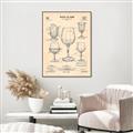 Picture of The Anatomy of a Wine Glass _GroupedProduct_Rectangle_Portrait_Canvas_Framed_