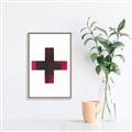 Picture of Red Cross _GroupedProduct_Rectangle_Portrait_Canvas_Framed_