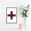 Picture of Red Cross _GroupedProduct_Rectangle_Portrait_Canvas_Framed_