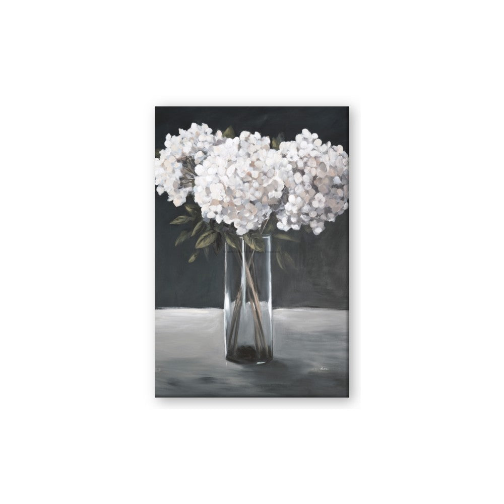 White Hydrangea jar