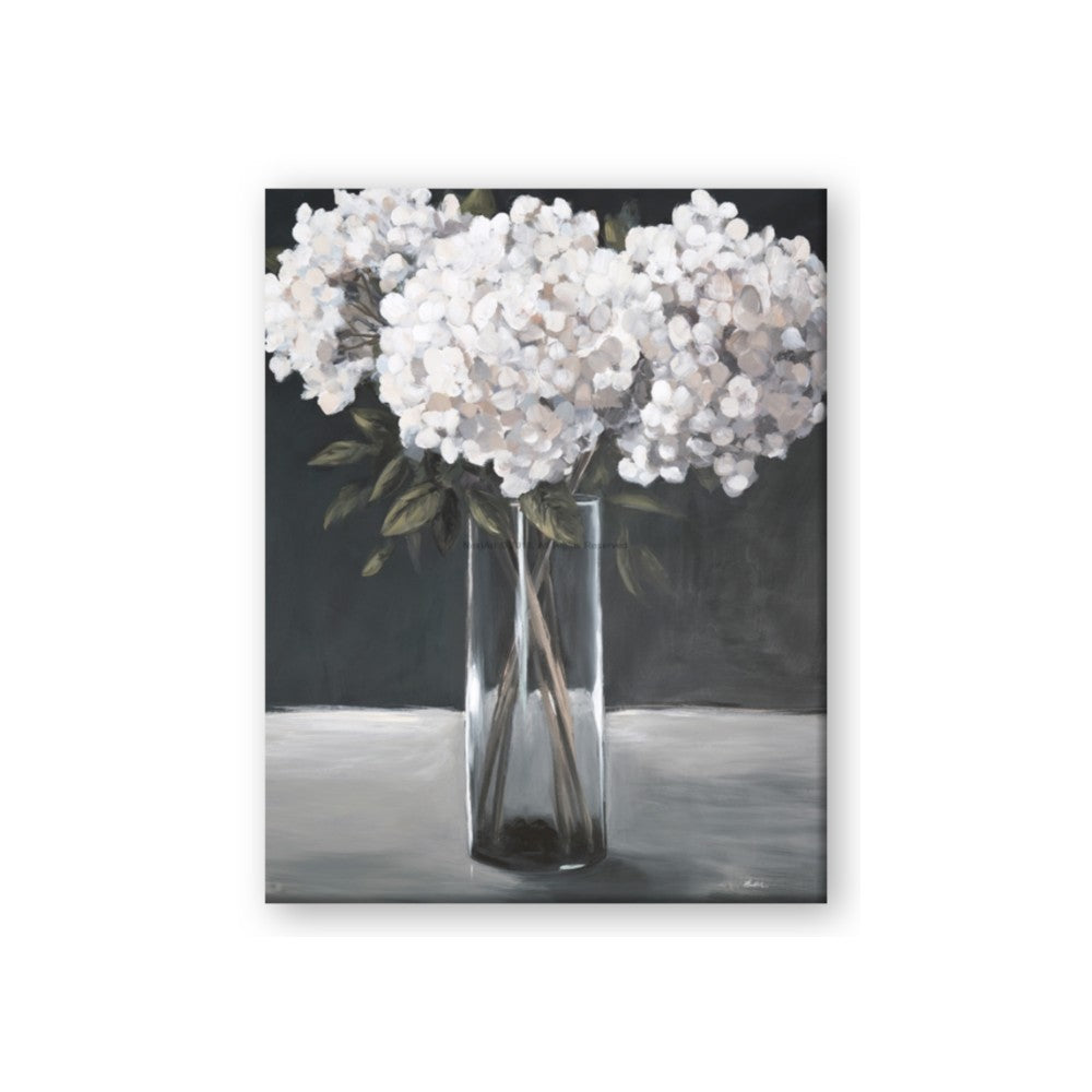 White Hydrangea jar