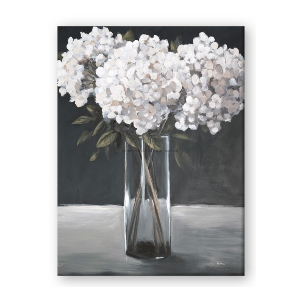 White Hydrangea jar