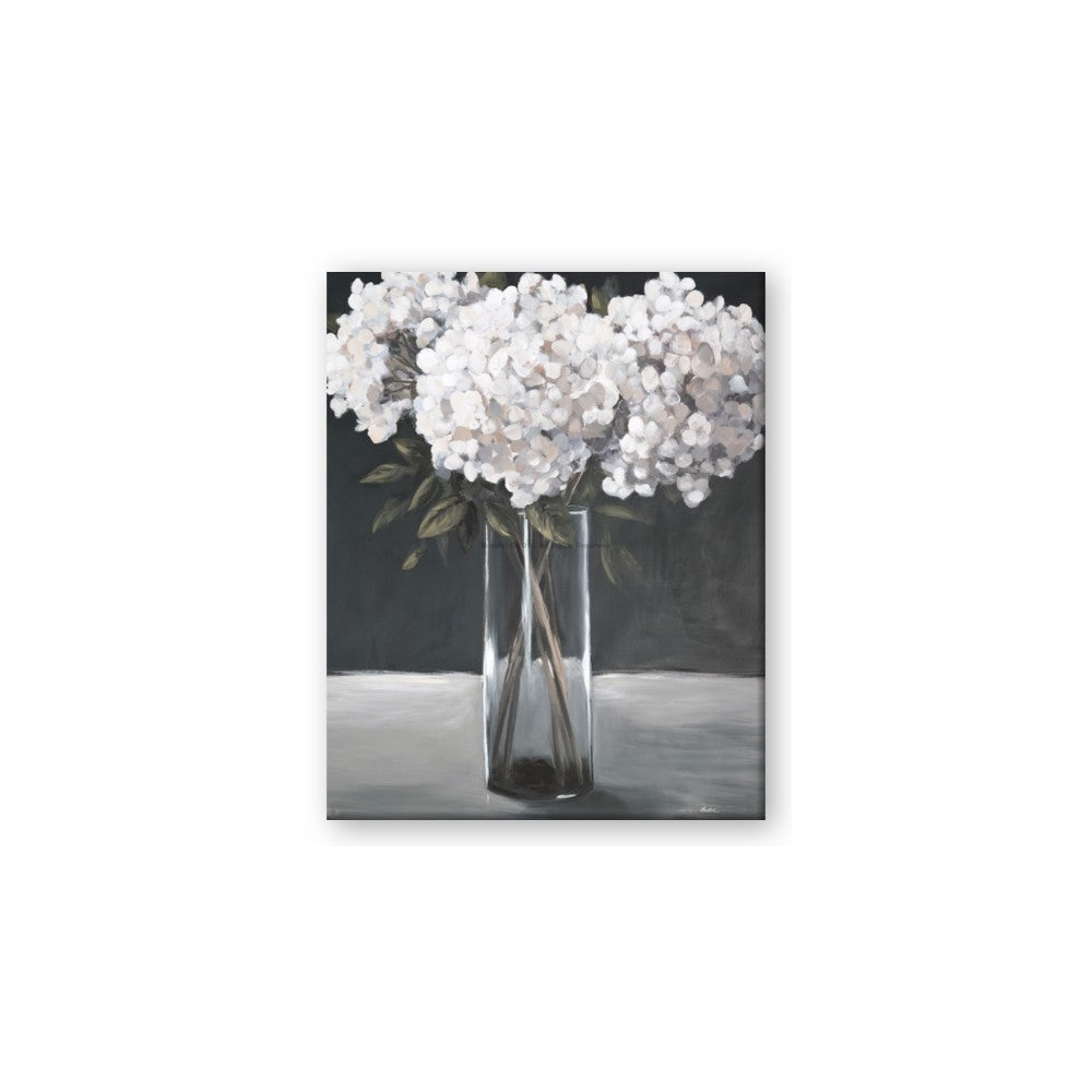 White Hydrangea jar