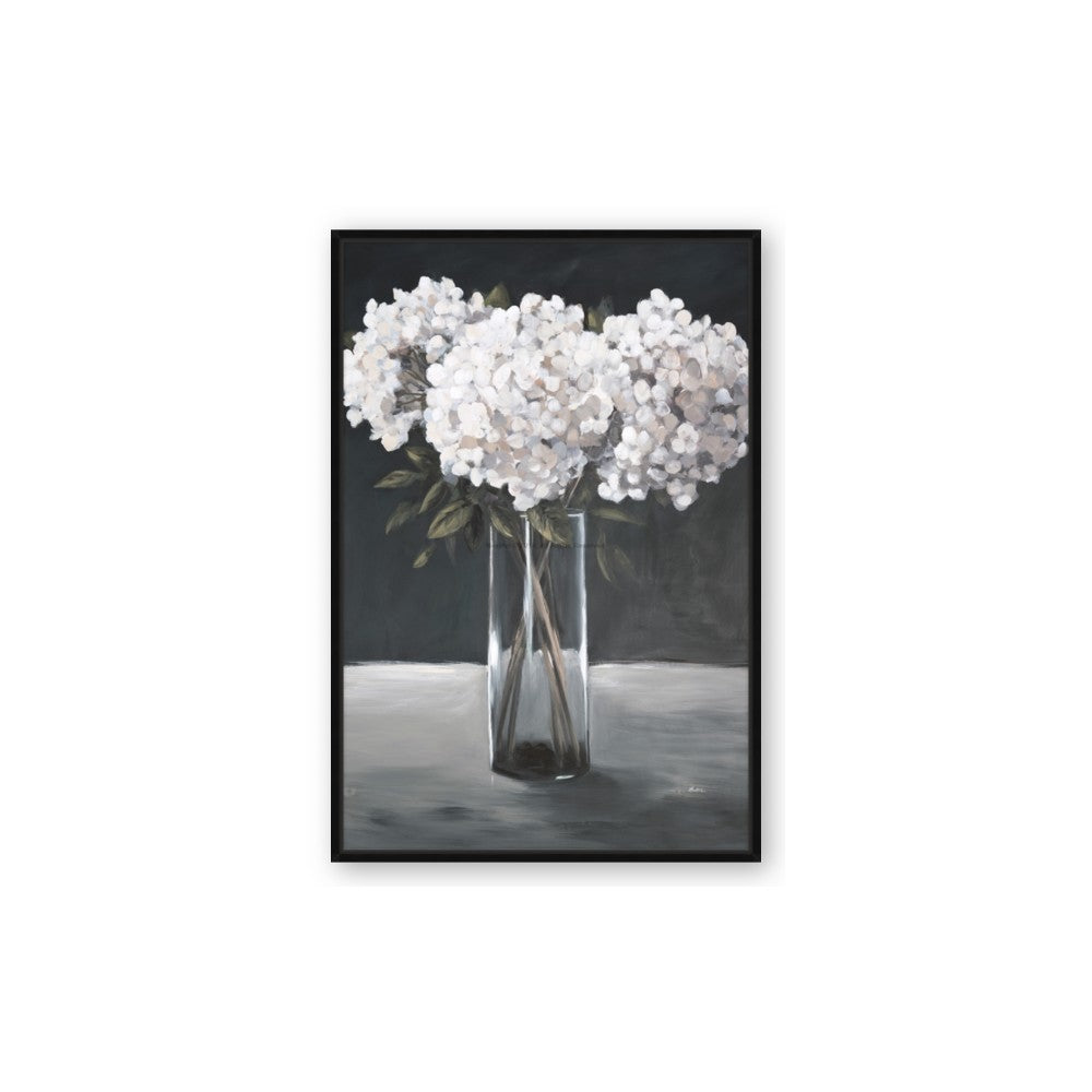 White Hydrangea jar