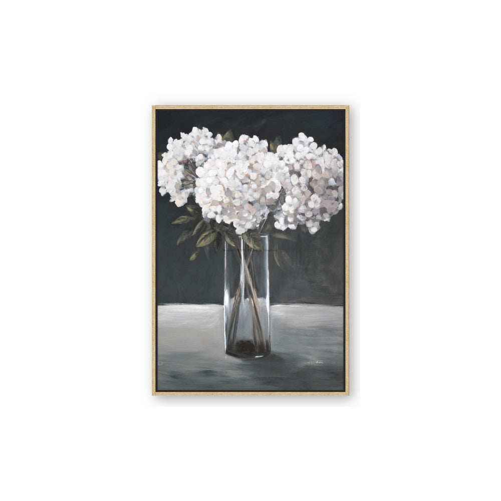 White Hydrangea jar