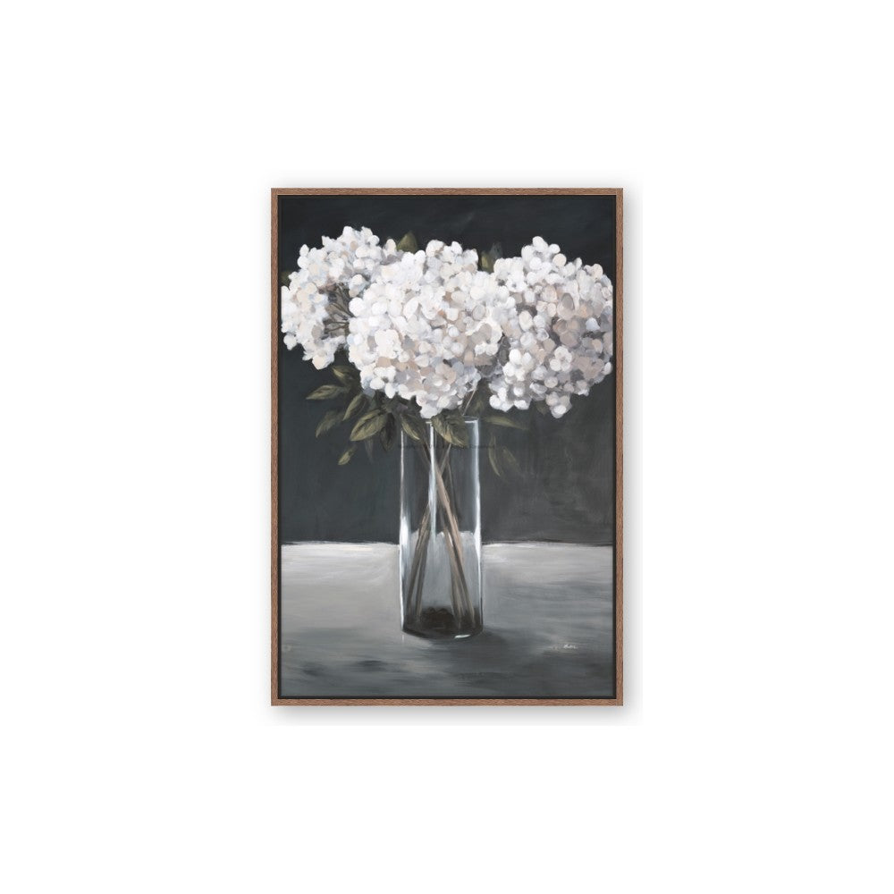 White Hydrangea jar