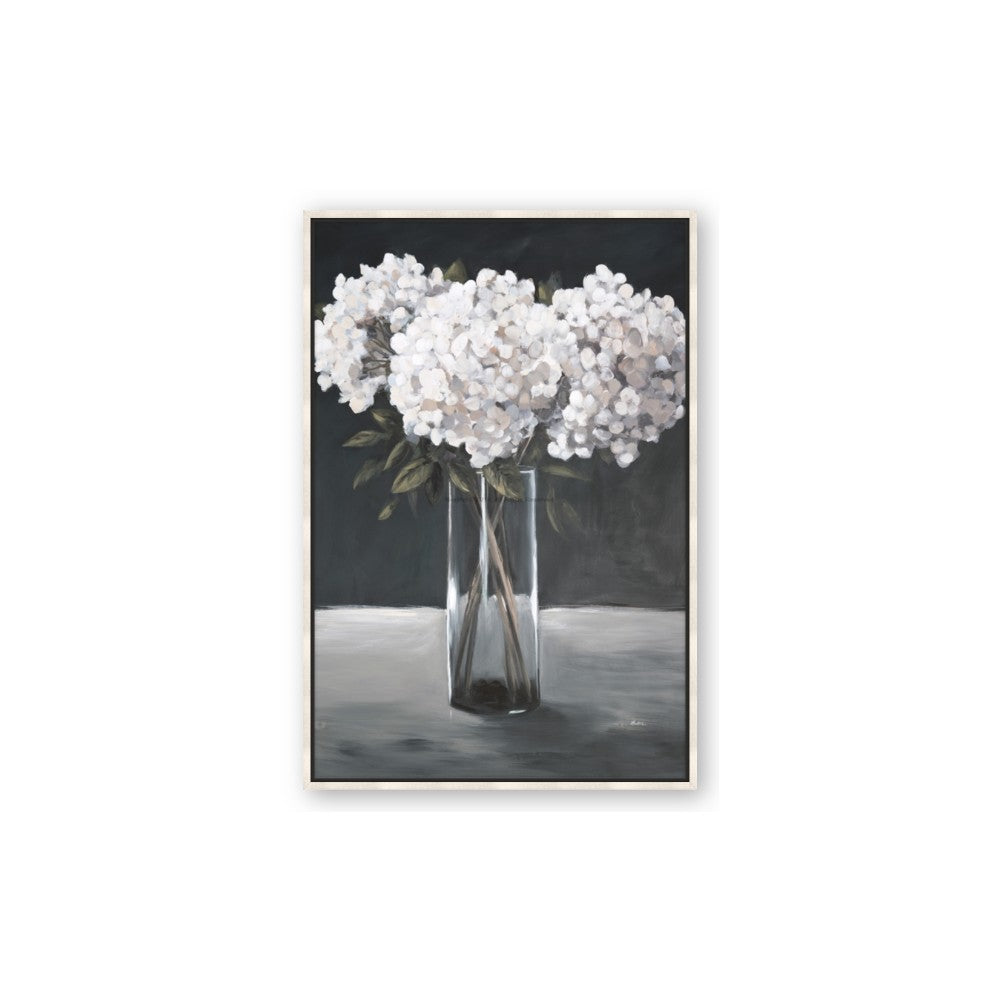 White Hydrangea jar