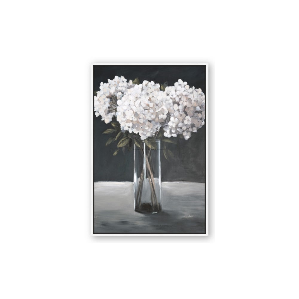 White Hydrangea jar